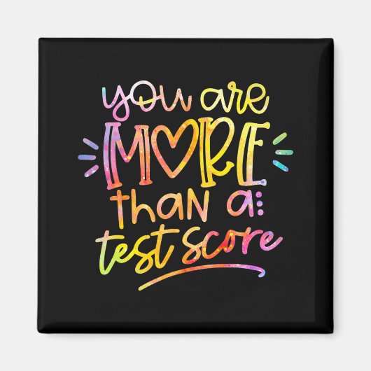 日の先生絞り染めあなたはテストスコア以上である マグネット (正面)