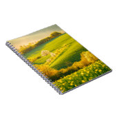 日の光の中の静かな農村風景。美しい蘇 ノートブック (右側)