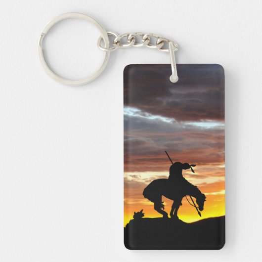 日の入った歩道の終点 キーホルダー (正面)