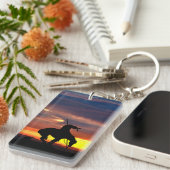 日の入った歩道の終点 キーホルダー (正面右)