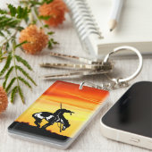 日の入った歩道の終点 キーホルダー (正面右)