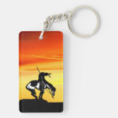 日の入った歩道の終点 キーホルダー (裏面)