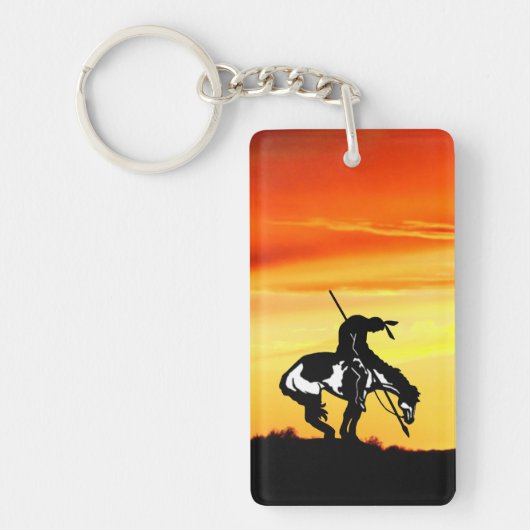 日の入った歩道の終点 キーホルダー (正面)