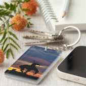 日の入った歩道の終点 キーホルダー (正面右)