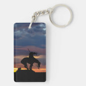 日の入った歩道の終点 キーホルダー (裏面)