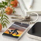 日の入った歩道の終点 キーホルダー (正面右)