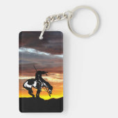 日の入った歩道の終点 キーホルダー (裏面)