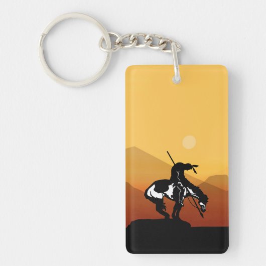 日の入った歩道の終点 キーホルダー (正面)