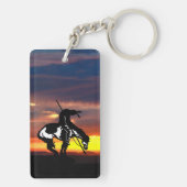 日の入った歩道の終点 キーホルダー (裏面)