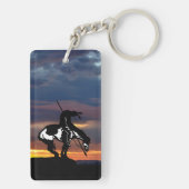 日の入った歩道の終点 キーホルダー (裏面)