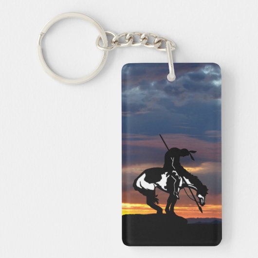 日の入った歩道の終点 キーホルダー (正面)