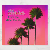 日の入りのヤシの木 ビールラベル (シングルラベル)