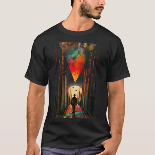 日の入りを追いかけて Tシャツ (正面)