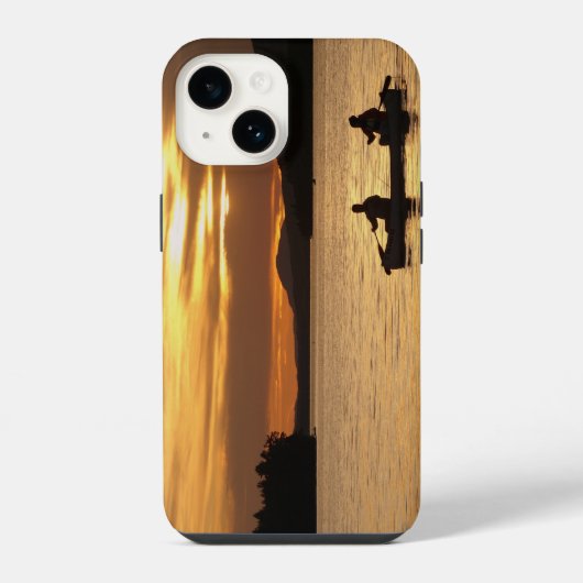 日の入りカヌー iPhoneケース (裏面)
