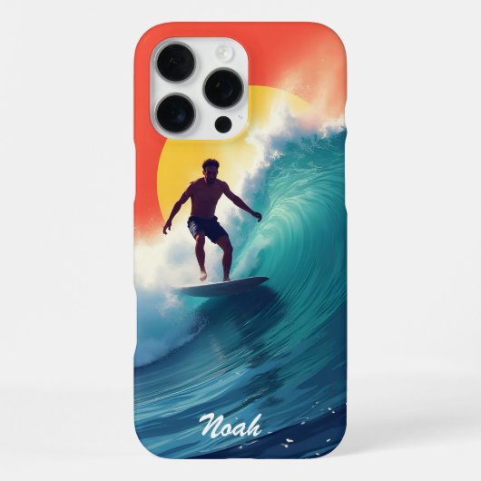 日の入りサーファー iPhoneケース (裏面)