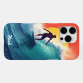 日の入りサーファー iPhoneケース (裏面横)