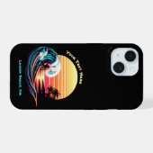 日の入りサーフィン iPhone 15ケース (裏面横)