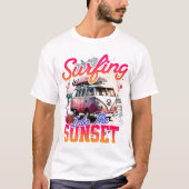日の入りサーフィン Tシャツ (正面)