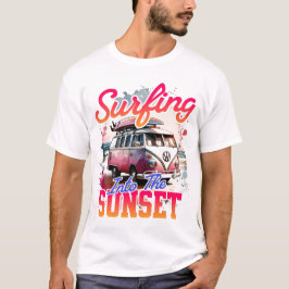 日の入りサーフィン Tシャツ