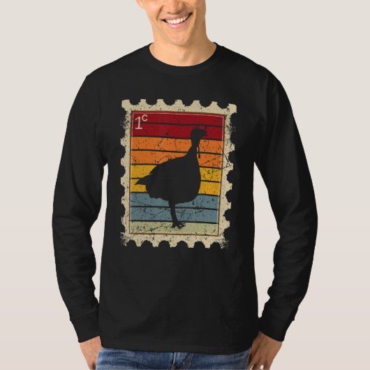 日の入りターキーの切手 Tシャツ (正面)