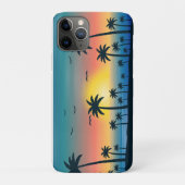 日の入りビーチヤシの木 Case-Mate iPhoneケース (裏)