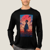 日の入りブレード:炭治郎の覚悟 トライブレンドTシャツ (正面)