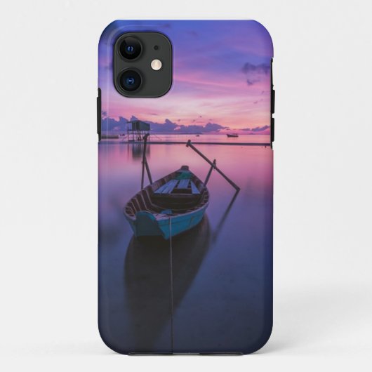日の入りボートのスマホケース Case-Mate iPhoneケース (裏面)