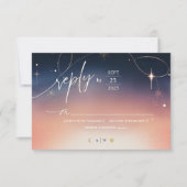 日の入り口から月の結婚出までの応答カード 招待状 (正面)