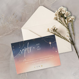 日の入り口から月の結婚出までの応答カード 招待状