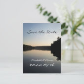 日の入り日結婚の葉書の湖を保存 案内ポストカード (スタンド正面)