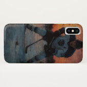 日の入り時のアイスホッケー選手 Case-Mate iPhoneケース (裏面(横))