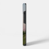 日の入り時のビーチの砂丘  iPhoneケース (左側面)