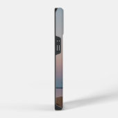 日の入り時のビーチの砂丘  iPhoneケース (右側面)
