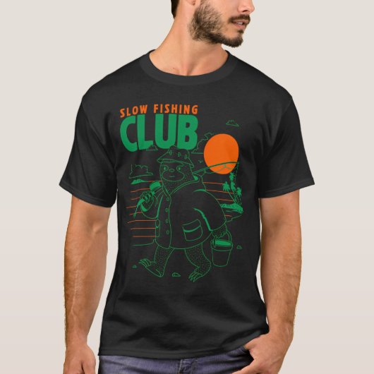 日の入り時のフライフィッシング Tシャツ (正面)