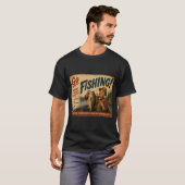 日の入り時のフライフィッシング Tシャツ (正面フル)