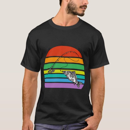 日の入り時のフライフィッシング Tシャツ (正面)