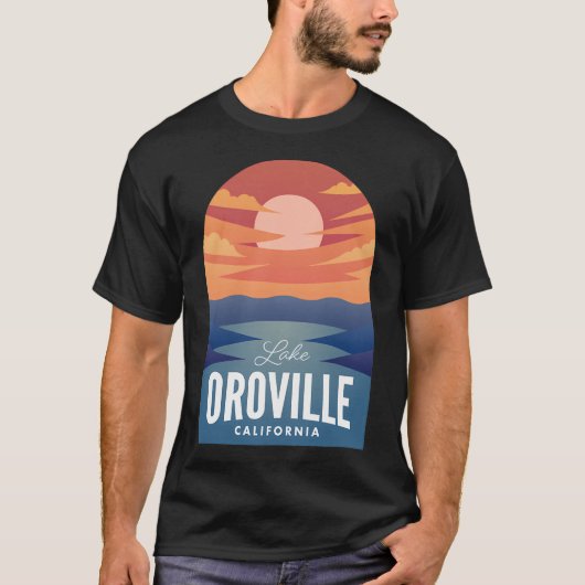 日の入り時のフライフィッシング Tシャツ (正面)