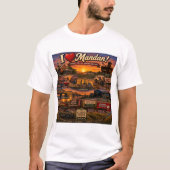 日の入り時のマンダンを愛す Tシャツ (正面)