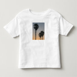 日の入り時のヤシの木 トドラーTシャツ