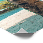 日の入り時のヤシの木 ポスター (角)