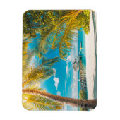 日の入り時のヤシの木 マグネット (縦)