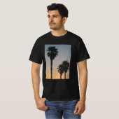 日の入り時のヤシの木 Tシャツ (正面フル)