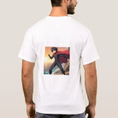 日の入り時の壮大なアニメの英雄 - 強力な戦士と Tシャツ (裏面)