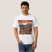 日の入り時の山頂1 Tシャツ (正面フル)