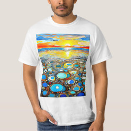 日の入り時の引き潮 Tシャツ