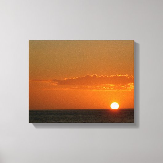 日の入り時の水の太陽> Sunset Canvas Prints キャンバスプリント (正面)
