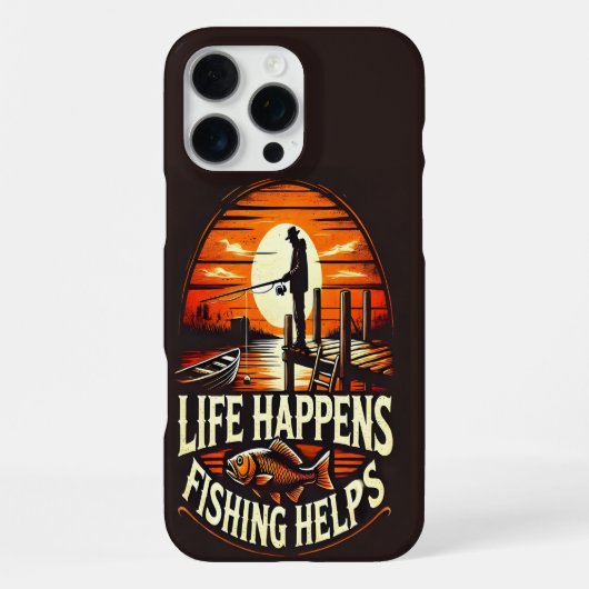 日の入り時の波止場の孤独 iPhoneケース (裏面)