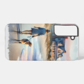 日の入り時の灯台への海岸散歩 SAMSUNG GALAXYケース (裏面横)
