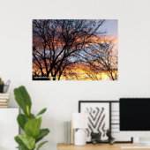 日の入り時の素木 ポスター (ホームオフィス)