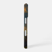 日の入り空の下に佇む輝く坐禅仏 iPhone 16ケース (右側面)